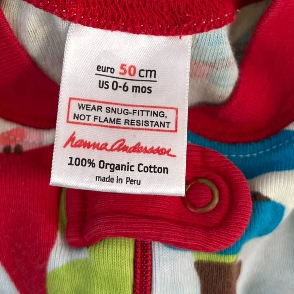 Hanna Andersson Christmas Night Night Sleeper In Organic Cotton Baby 0-6 Months